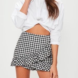 Missguided Gingham Print Skort